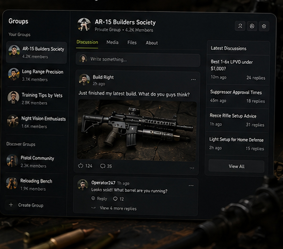 Community discussion interface